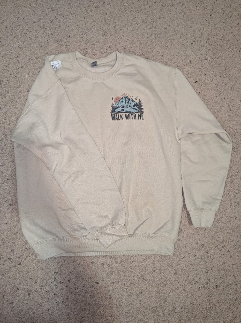 Walk With Me Graphic Crewneck Sweater - Cream